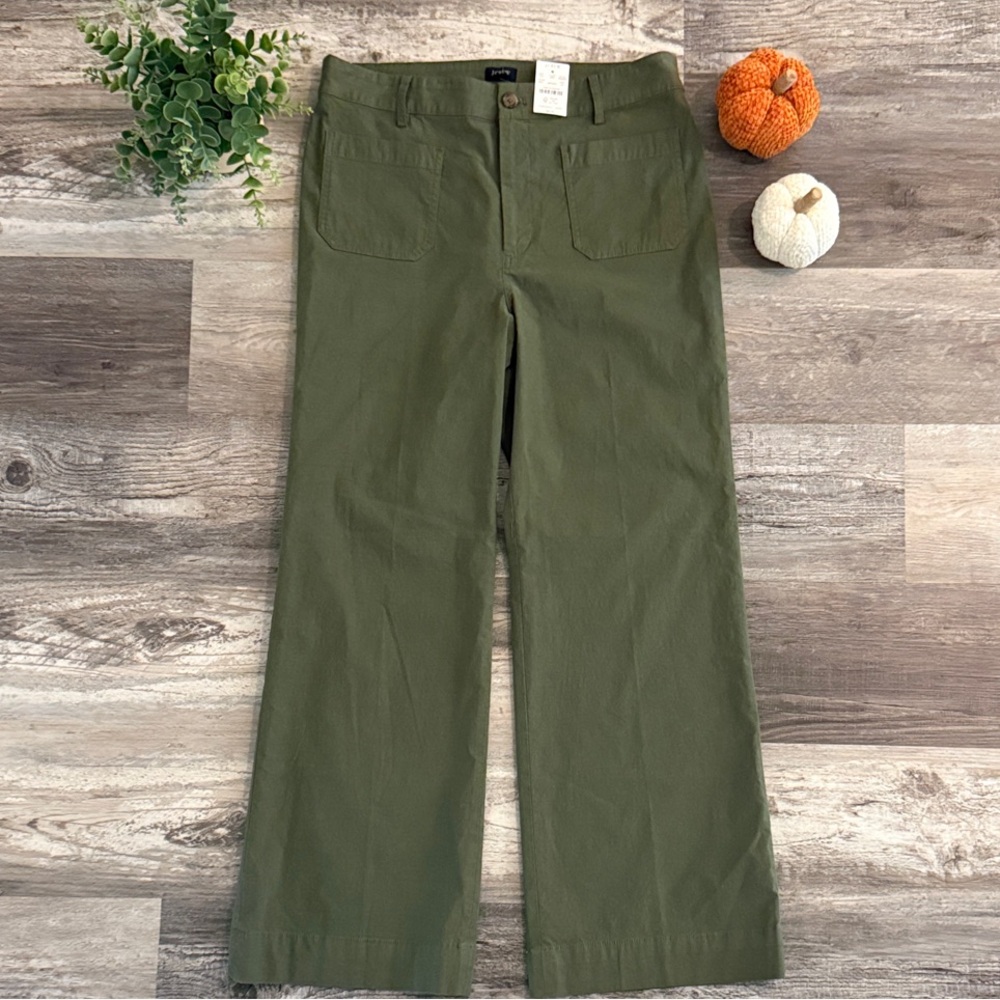 NWT - J. Crew Lizzie High-Rise Patch-Pocket Wide-Leg Pant - Women's Size 31